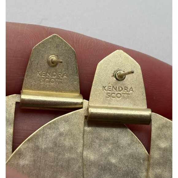 Kendra Scott Hammered Gold-Tone Statement Hoop Earrings - Picture 5 of 8